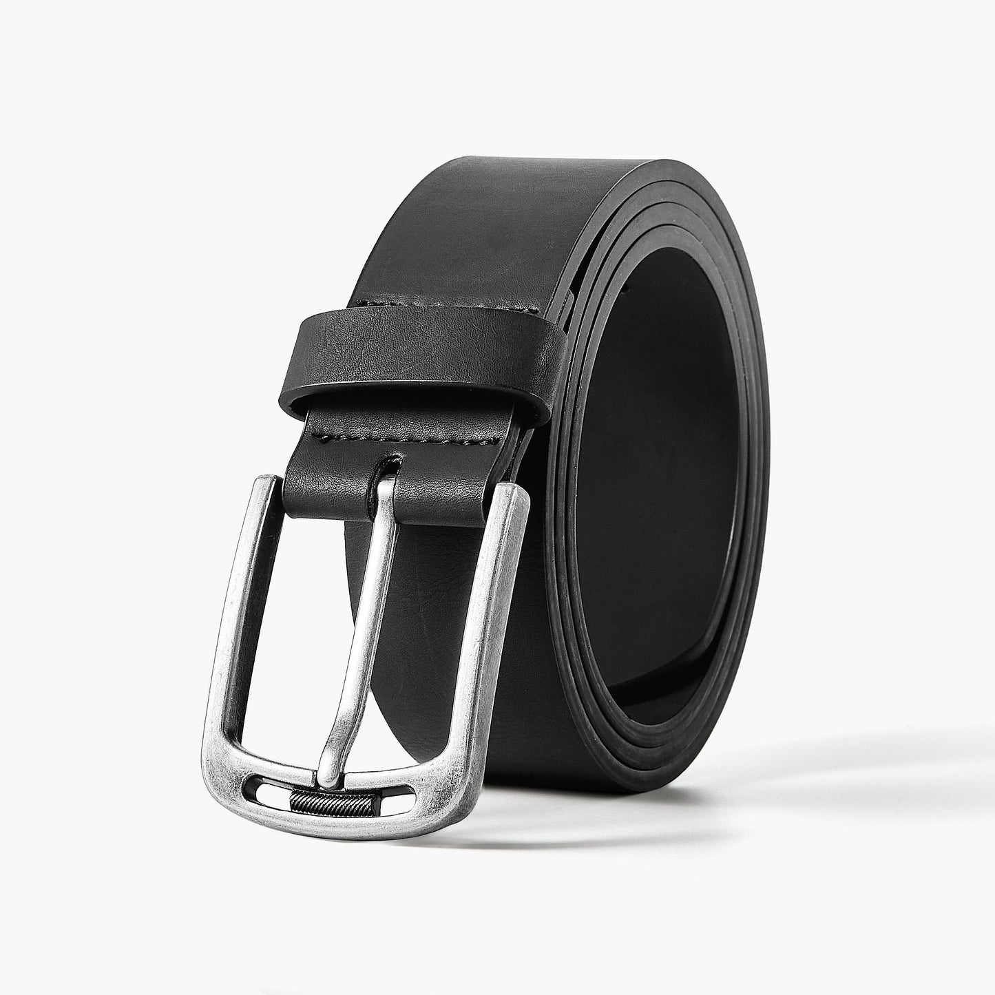 Factory-Direct Eco-Vegan Leather Belt with Silver Buckle